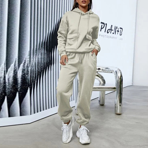 Wholesale Custom 100% Cotton Fleece <b>Plus</b> <b>Size</b> Winter Tracksuit Breathable Streetwear Jogger Hoodies Sweatpants Unisex Adults - Product Image 3