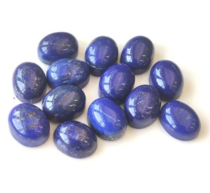 Cabujón ovalado de lapislázuli natural, 3x5mm-20x30mm, parte posterior plana, piedra preciosa suelta, Color azul para la fabricación de joyas, precio al por mayor - Product Image 6