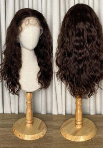 Perruque 100% naturelle en cheveux Remy vietnamiens, longue et droite, avec dentelle transparente HD, double épaisseur, densité personnalisable - Product Image 2