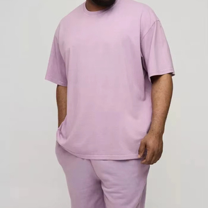 Venta al por mayor personalizado hombres más de gran tamaño lavado con ácido corto chándal de calidad superior transpirable ropa casual pulóver chándal para hombres - Product Image 1