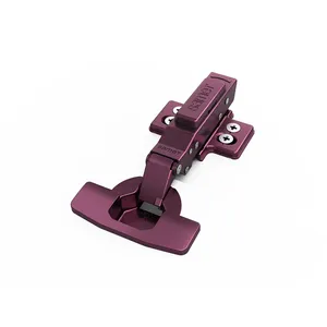 Charnière de meuble plate freinée 48 axes, base 4 trous, violette, par Master Spectrum - Product Image 1