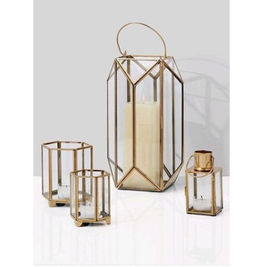 ตะเกียงแขวนแบบโมร็อกโก ที่ใส่เทียนเคลือบทอง ตะเกียงโลหะสำหรับรอมฎอน ลายสลักแบบกำหนดเอง โถใส่เทียน ของตกแต่งวันอีด - Product Image 4