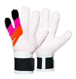 Solid Color Latex Outdoor Professional Goalkeeper <b>Gloves</b> Adjustable Wrist Strap Waterproof Full Finger Design-Wholesale Soccer - Product Image 4