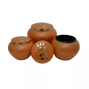Urn สติกเกอร์สำหรับสัตว์เลี้ยง,เถ้ากระดูกอุ้งเท้าพิมพ์โกศสำหรับสัตว์โลหะขนาดปรับแต่งได้อุปกรณ์งานศพขายส่ง - Product Image 5