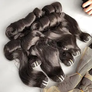 Langlebige Bouncy Curl Egg Curl Super Double Drawn Raw vietnam esische indische gewellte lockige Haar verlängerungen Bundles