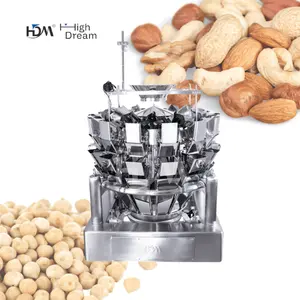 10 Head filling for Packing Chips, Nuts, Granular multi head weighing wrapping machines