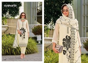 2024 dernière tenue de créateur forte demande Organza lourd Salwar Sui Dupatta fantaisie broderie travail femme mode pour adultes - Product Image 2