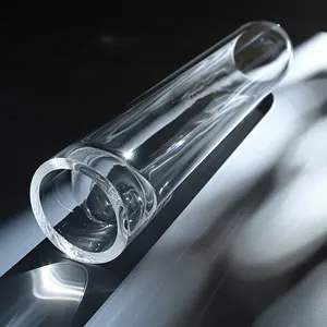 Fábrica personalizado quartzo tetina transparente vidro resistente tubo