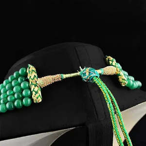 Collar de Perlas Redondas de Esmeralda Verde Intensa de 5 Filas, 522.95 CTS, Calidad AAA+, Extraída de la Tierra - EN OFERTA Cus-Jew28 - Product Image 2