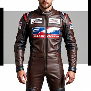 Combinaison de course de moto durable, triple couture, cuir solide, longue durée, cycliste quotidien, piste et rue, qualité d'exportation - Product Image 5