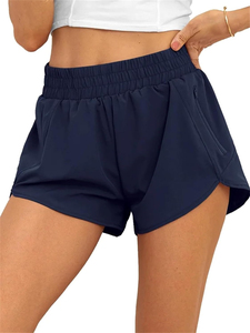 Shorts Deportivos para Mujer 2025, Cintura Alta, Secado Rápido, Antiarrugas, Transpirables, con Bolsillos y Cordón Ajustable, 100% para Gimnasio - Product Image 2