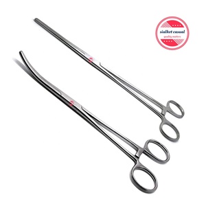 Rochester Pean hemostato-Pinzas rectas y curvadas para uso en cirugía hospitalaria, Juego de 2 pinzas de 12" - Product Image 1