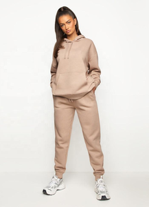 Haute qualité 100% coton vierge grande taille sweats à capuche surdimensionnés personnalisés pour les femmes survêtement ensemble survêtement - Product Image 6