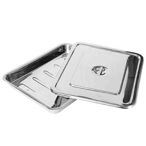 Bandeja de instrumentos quirúrgicos veterinarios médicos de acero inoxidable, caja de almacenamiento de agujas, caja de bandeja de instrumentos quirúrgicos - Product Image 2