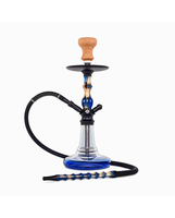 Nouveau design moderne, ensemble chicha en gros, cadre en aluminium, base en verre, miroir, pour salon, complet, portable, durable, pour fumer