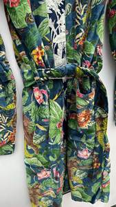 Bata de terciopelo reversible larga hecha a mano para mujer, chaqueta de invierno de tamaño libre, mangas de algodón completas, estampado de otoño, impermeable, transpirable - Product Image 5