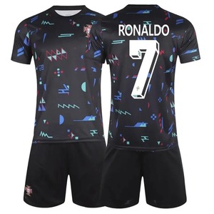 ชุดฟุตบอลฝึกซ้อมผู้ชายของโปรตุเกส ชุดฟุตบอลแห้งเร็ว ชุดกีฬาฤดูร้อน แขนสั้น ไซส์ใหญ่ รุ่นใหม่ ผลิตในจีน - Product Image 4