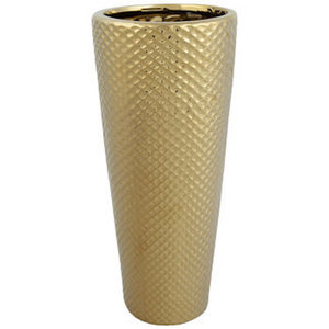 Best Selling QAMAR OVERSEAS Iron Metal <b>Gold</b> Finish Modern Design Floor <b>Vase</b> for Wedding and Home Decor Made in Uttar Pradesh - Product Image 3