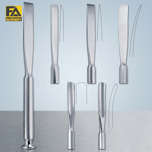 Ensemble de ciseaux à os chirurgicaux droits et courbés, instruments d'ostéotomie pour la chirurgie générale, classe I, certifiés CE - Product Image 4