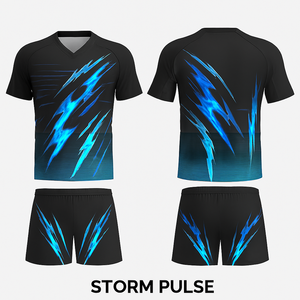 ชุดเครื่องแบบรักบี้วอลเลย์บอลแบบกำหนดเองชุดกีฬาโพลีเอสเตอร์100% แห้งเร็วระบายอากาศได้ดีชุดฝึกทีมพิมพ์โลโก้ได้ตามต้องการ - Product Image 3