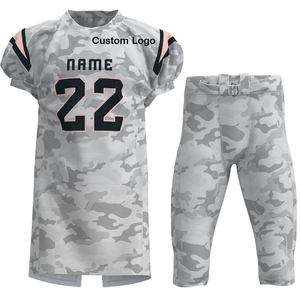 2025 nueva llegada uniforme de fútbol americano hecho a medida manga corta aparejos sarga diseño único jugador de talla grande conjunto transpirable - Product Image 1