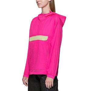 Forro de malla personalizado cortavientos con Cremallera de nailon poliéster ropa de calle de talla grande chaquetas impermeables para mujer transpirable con capucha - Product Image 4