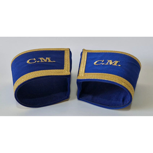 Paire de Vintage Masonic Gauntlets Manchette Broderie Regalia Vente Chaude Custom Made Couleur Personnalisé Top Qualité Brodé Poignets - Product Image 3