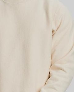 Sudadera de Forro Polar Beige para Hombre, Cuello Redondo, Manga Larga, Informal, Suave, de Algodón, Cálida para Invierno, Diseño Personalizado OEM - Product Image 6