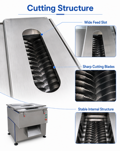 Automatic Stainless Steel Blade Commercial <b>Meat</b> <b>Cutting</b> <b>Machine</b> for Pork Ribs Fresh <b>Meat</b> - Product Image 4