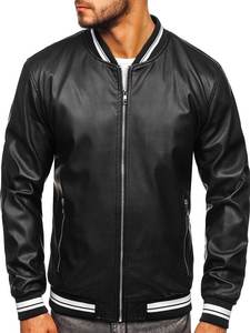 Chaqueta de Cuero Vacuno Negra para Hombre, Reversible, Estilo Urbano con Cierre de Cremallera, Servicio OEM, Talla XS para Invierno - Product Image 3