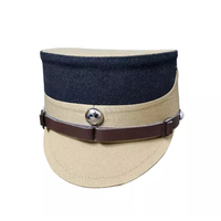 Sombrero Kepi de cuero de Napa contemporáneo Carlo Forti, tocado italiano de lujo, estilo glamoroso, versión más ligera, Unisex para hombres y mujeres