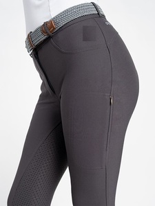 <b>Womens</b> Equestrian Breeches Full Seat Silicone Grip | Stylish Jodhpur Pants Side Zip Pockets | Breathable Durable High Quality - Product Image 3
