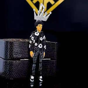 Best Selling Luxury Hip Hop Skateboard Boy Pendant Charm Customized VVS Moissanite Diamond <b>Tester</b> Stone Jewelry - Product Image 2