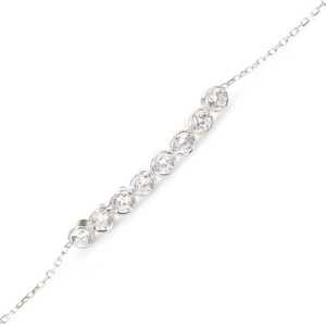 925 Sterling <b>Silver</b> 8-Row Waterway <b>Bracelet</b> with Zircon Stone Crystal <b>Bracelets</b> & <b>Bangles</b> - Product Image 2