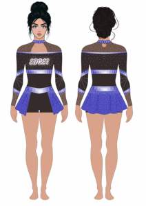 Quantité minimale de commande bas Bling Cheer Competition Cheerleading Practice Set Custom Crop Top and Shorts pour filles - Product Image 5