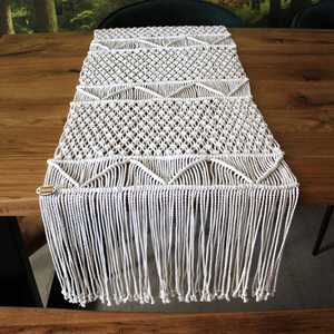 Exquisito Camino de Mesa de Macramé Tejido a Mano, Decoración de Mesa de Boda Estilo Boho de Lujo, Centros de Mesa Hechos a Mano para Navidad y Festividades - Product Image 1