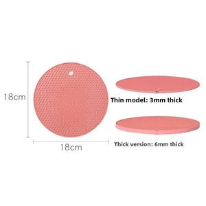 <b>Silicone</b> Heat-Resistant Solid Color Circle Placemat Coaster Tea Cups Bowls Dishes Draining Pad; Wholesale <b>Silicone</b> Draining <b>Mat</b> - Product Image 5