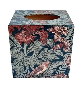 Caja de pañuelos de diseño rojo de estilo tradicional para decoración de mesa de comedor y oficina en casa con aspecto elegante y uso funcional diario - Product Image 3