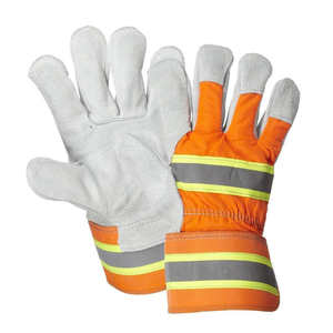 Gants de sécurité en cuir de vachette de haute qualité, cuir véritable, idéal pour la construction - Product Image 4