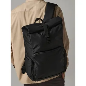 Q-Tech Custom <b>Roll</b>-Top <b>Backpack</b> Promotional Charge <b>Backpack</b> with Unique Design for Merchandising - Product Image 1