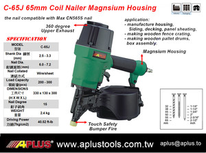 Pistolet à clous pneumatique APLUS C-65J vert, longueur 32-65 mm, collecteur de fil de 2,3 mm-2,5 mm, certifié CE, garantie 1 an - Product Image 2