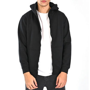 Venta al por mayor de alta calidad 100% algodón Casual hombres invierno Sudadera con capucha personalizada de gran tamaño sudaderas capucha cremallera 6XL transpirable polar - Product Image 1