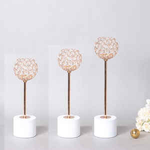 Chandelier Bougeoir Or 1 Bras avec Cristaux et Base en Marbre Conception et Taille Personnalisées Fabricant et Fournisseur par EliteDesign - Product Image 1