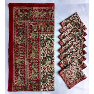 Fait à la main en Inde Serviettes en gros Bloc Floral Imprimé Coton Serviettes en tissu pour la décoration intérieure Table à manger Serviettes de faveur Jhelum - Product Image 1