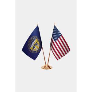 Custom Nebraska & US <b>Flags</b>-Digital Printing Aluminum <b>Pole</b> Pennant Style Cotton & Nylon Material 3x5ft - Product Image 2