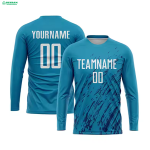 Maillots de football Behram International en promotion – Ensemble personnalisable avec logo, 100 % polyester respirant, impression par transfert thermique, séchage rapide - Product Image 4