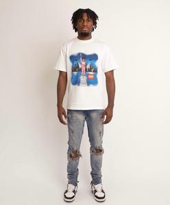 T-shirts confortables de grande taille à col montant en coton 100% de 250 g/m², imprimés à l'écran, coupe régulière, formels - Product Image 2