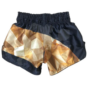 กางเกงขาสั้นแบบไทยสำหรับผู้ชายกางเกงขาสั้นสไตล์ใหม่สีทึบทำจากปากีสถานมวยไทย - Product Image 2