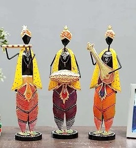 Décoration d'intérieur Inde : Ensemble de 3 figurines de musiciens Krishna très demandées pour cadeaux d'entreprise et festivals, prix de gros, approvisionnement pour l'exportation - Product Image 6