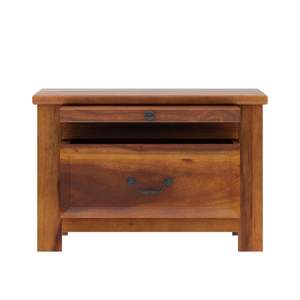โต๊ะข้างเตียงไม้เนื้อแข็งโต๊ะข้างเตียงดีไซน์สี่เหลี่ยมพรีเมียมมี1ลิ้นชักและ1ถาดด้านบนของสะสม - Product Image 4